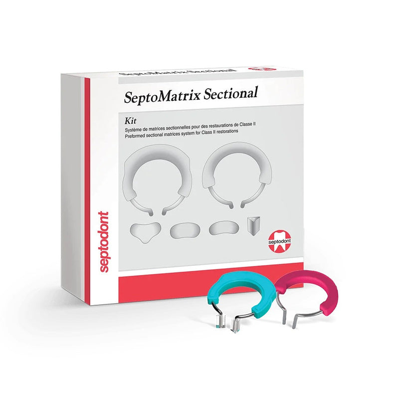 Septodont Septomatrix Sectional System. Refill Matrix System Sectional1 Soft Ring/8 Tips/Bx, Box