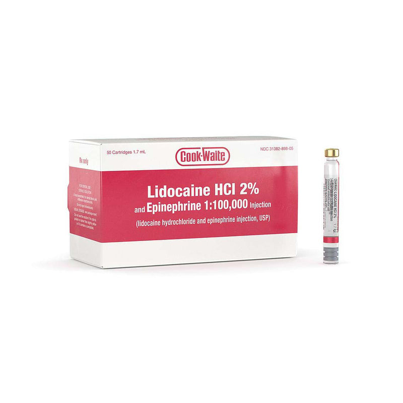 Septodont (Carestream) Lidocaine Anesthetic. 1 Anesthetic Lidocaine 1-100Hcl2Epi 50/Bx 20Bx/Cs(1559889)(Rx), Case