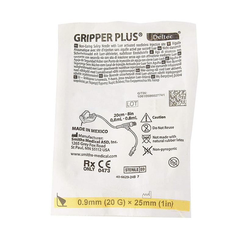 Icu Medical Gripper® Needles. Gripper Plus® Power P.A.C. Safety Huber Needle, 19G X 3/4", 12/Bx (Us Only). Needle Safety Huber Gripper19Gx3/4In 12/Bx,