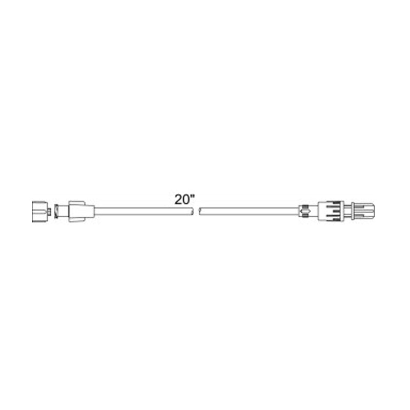 Icu Medical Extension Sets. Standard Bore Extension Set With Swivel Luer Lock, 2.4Ml Pv, 21" Length, Non-Dehp Formulation, Latex-Free (Lf), 50/Cs (Us 