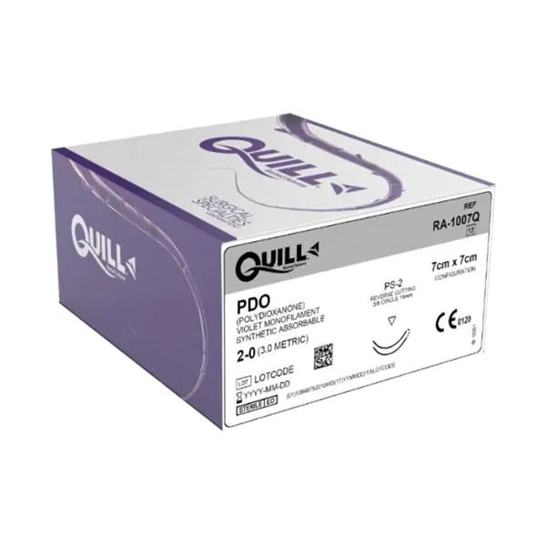Surgical Specialties Quill™ Sutures. Suture Pdo 4-0 7Cm18Mm Diamond Pt 3/8C 12/Bx, Box