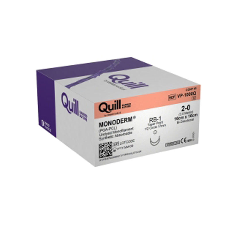 Surgical Specialties Quill™ Sutures. Suture Monoderm Sz 2-0 16Cm17Mm Taper Pt 1/2C 12/Bx, Box