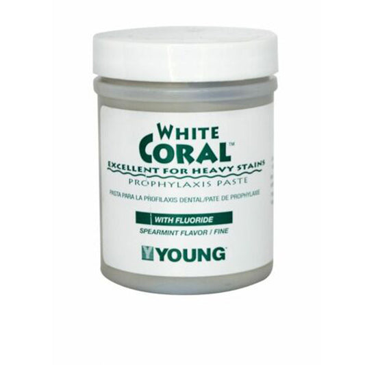 Young Dental Prophy Paste. Youngª White, Coral, Mint, Coarse, 250G W/ Fluoride, 9Oz, (Usa And Canada Only). Paste Prophy White Coral Mintcoarse 250G W