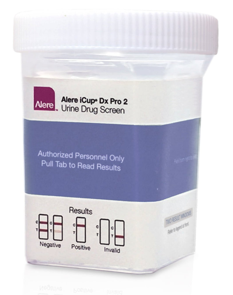 DRUGS OF ABUSE TEST ICUP® DX PRO 2 12-DRUG PANEL WITH ADULTERANTS AMP, BAR, BZO, COC, MAMP MET, MDMA, MTD, SOLD AS 25/BOX, ABBOTT I-DXP-1127-3