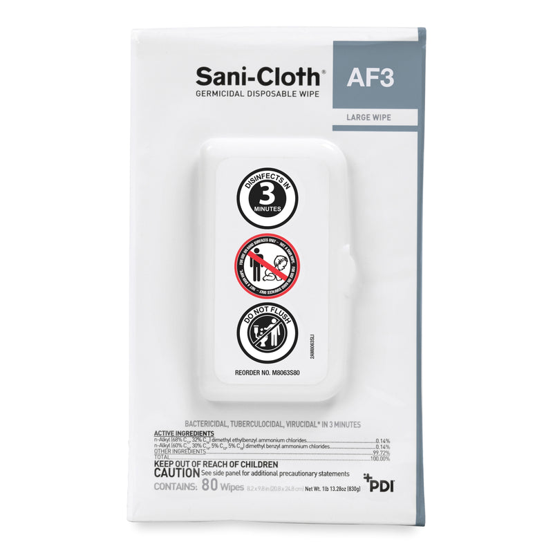 Sani-Cloth® Af3 Surface Disinfectant Cleaner, 80 Count Portable Pack, Sold As 720/Case Professional M8063S80