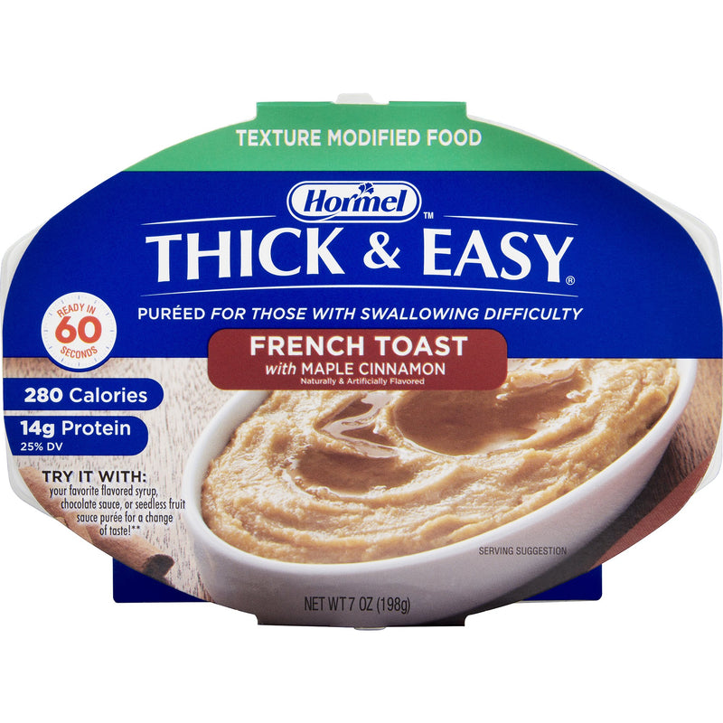 Thick & Easy® Purées Maple Cinnamon French Toast Purée Thickened Food, 7-Ounce Tray, Sold As 7/Case Hormel 60742