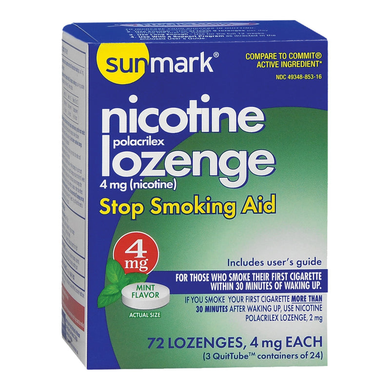Sunmark® 4 Mg Nicotine Polacrilex Stop Smoking Aid, Sold As 72/Pack Mckesson 49348085316