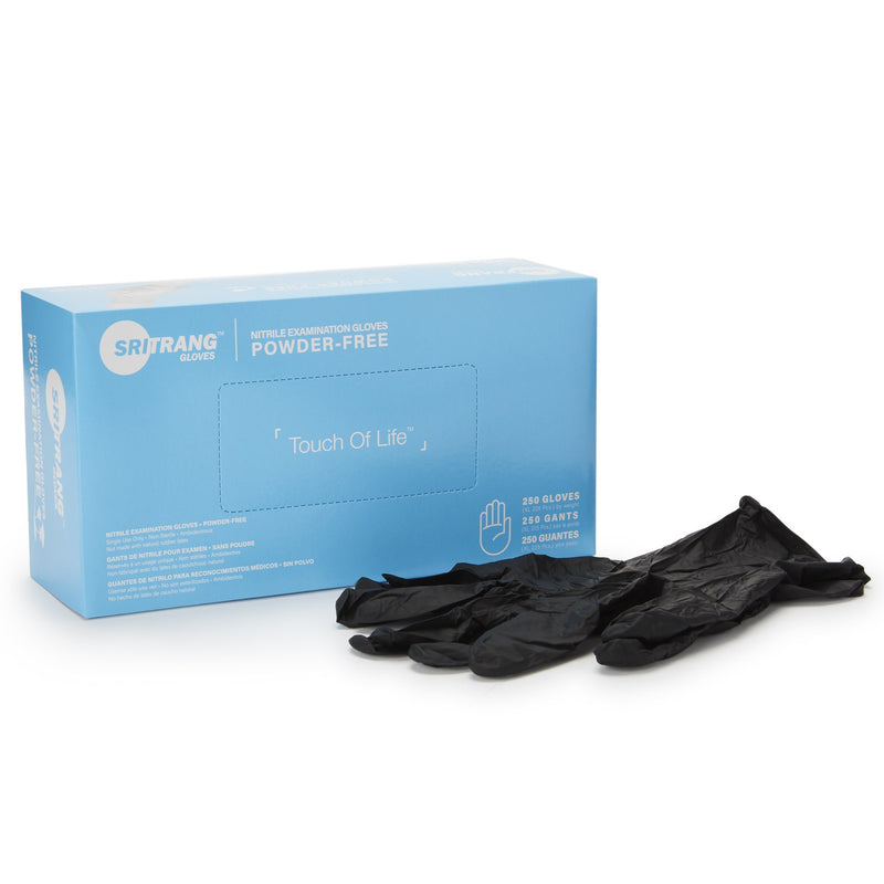 Touch Of Life™ Nitrile Exam Glove, Large, Black, Sold As 250/Box Mckesson 7027155