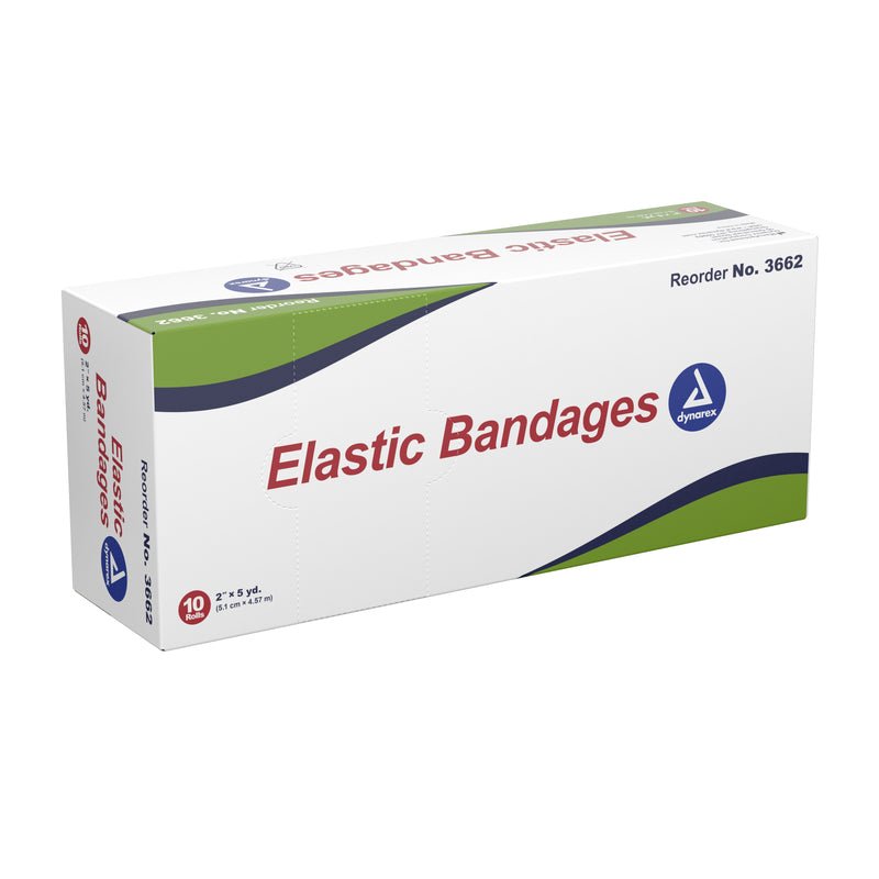 Dynarex® Clip Detached Closure Elastic Bandage, 2 Inch X 4-1/2 Yard, Sold As 10/Box Dynarex 3662
