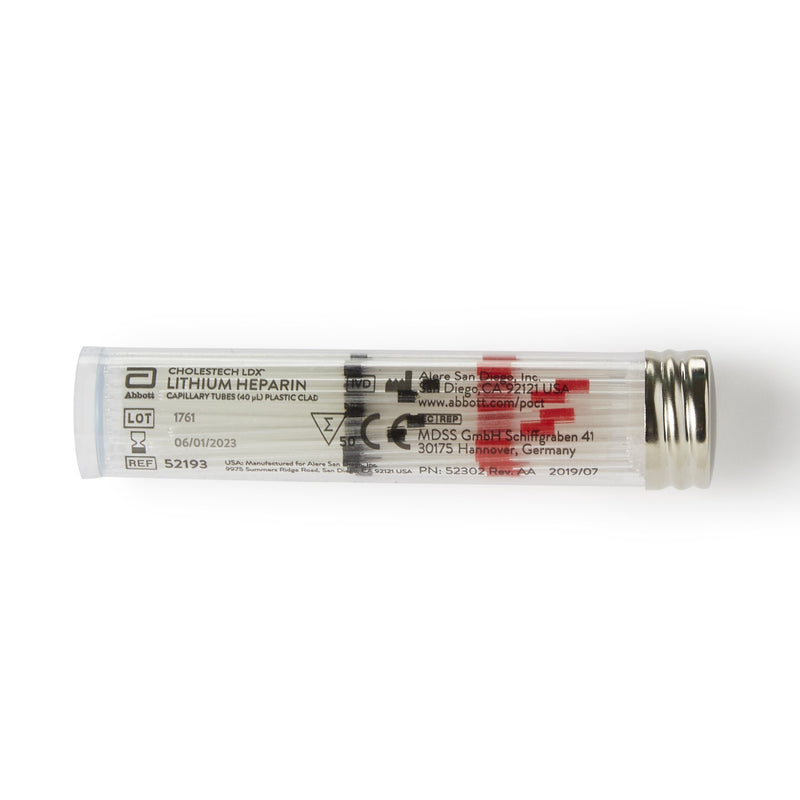 Cholestech Ldx® Capillary Blood Collection Tube, Sold As 50/Vial Abbott 52193