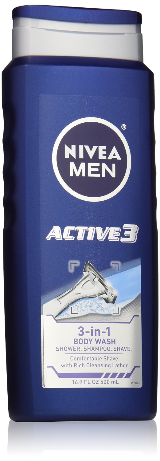 SHAMPOO AND BODY WASH NIVEA® MEN ACTIVE 3 16.9 OZ. FLIP TOP BOTTLE SCENTED, SOLD AS 1/EACH, BSN 072140120344