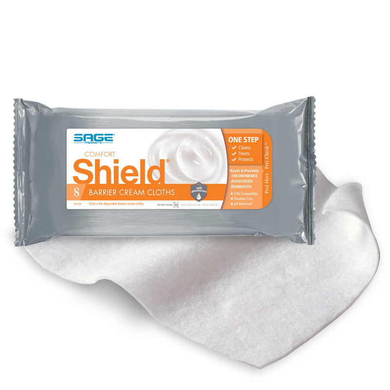 Shield® Barrier Cream Cloths, Soft Pack, Sold As 384/Case Sage 7905