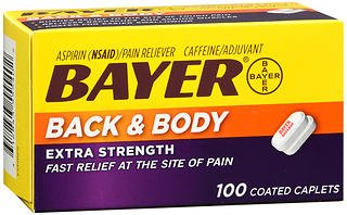 Bayer® Back & Body Aspirin Pain Relief, Sold As 100/Box Bayer 31284355540
