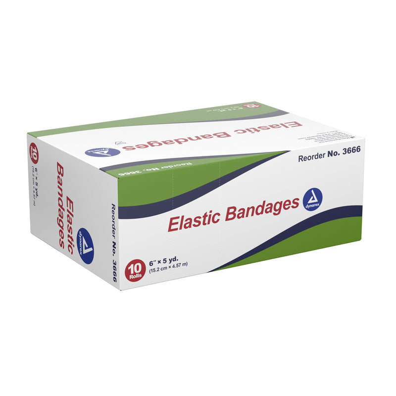 Dynarex® Clip Detached Closure Elastic Bandage, 6 Inch X 5 Yard, Sold As 50/Case Dynarex 3666