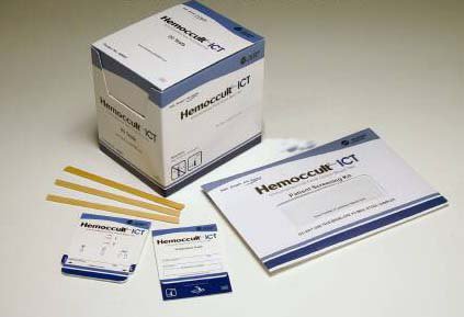 Hemoccult® Ict 3-Day Fecal Occult Blood (Ifob Or Fit) Colorectal Cancer Patient Sample Collection And Screening Kit, Sold As 40/Box Hemocue 395066A