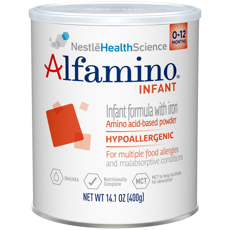 Alfamino® Powder Amino Acid Based Infant Formula With Iron, 14.1 Oz. Can, Sold As 1/Each Nestle 07613034788221