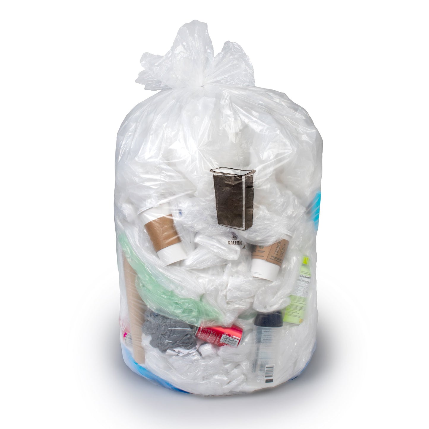 Colonial Bag Extra Heavy Duty Trash Bag, Clear, 30 Gal., Sold As 500/Case Colonial Chd37Hc