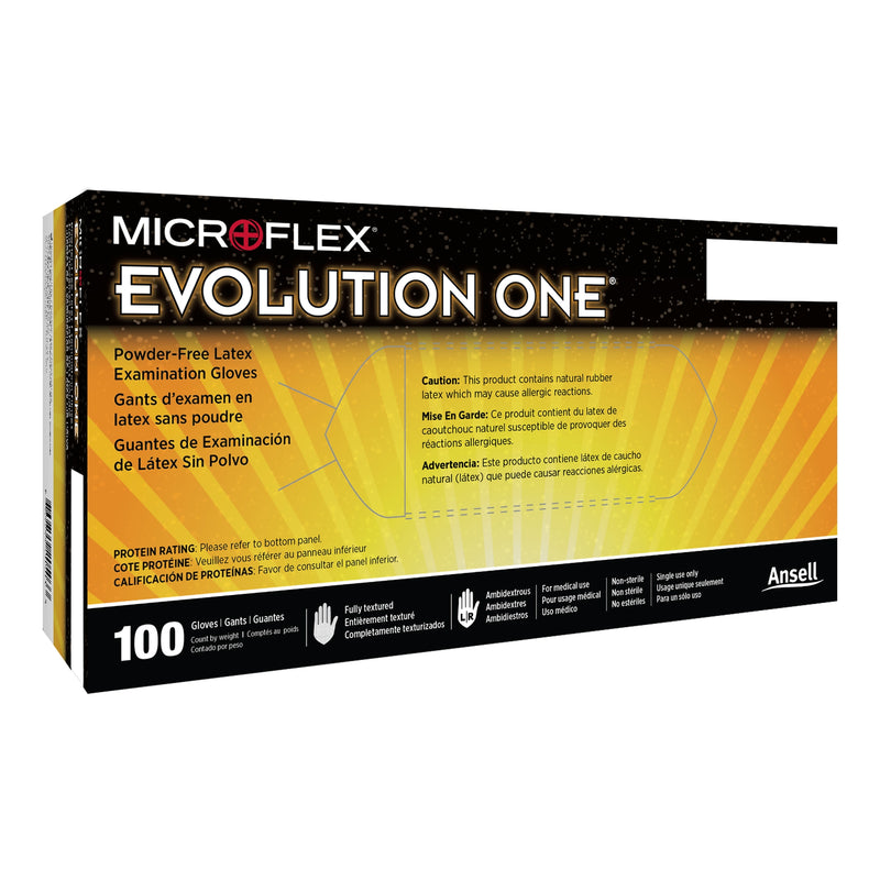 Evolution One® Latex Exam Glove, Medium, White, Sold As 100/Box Microflex Ev-2050-M