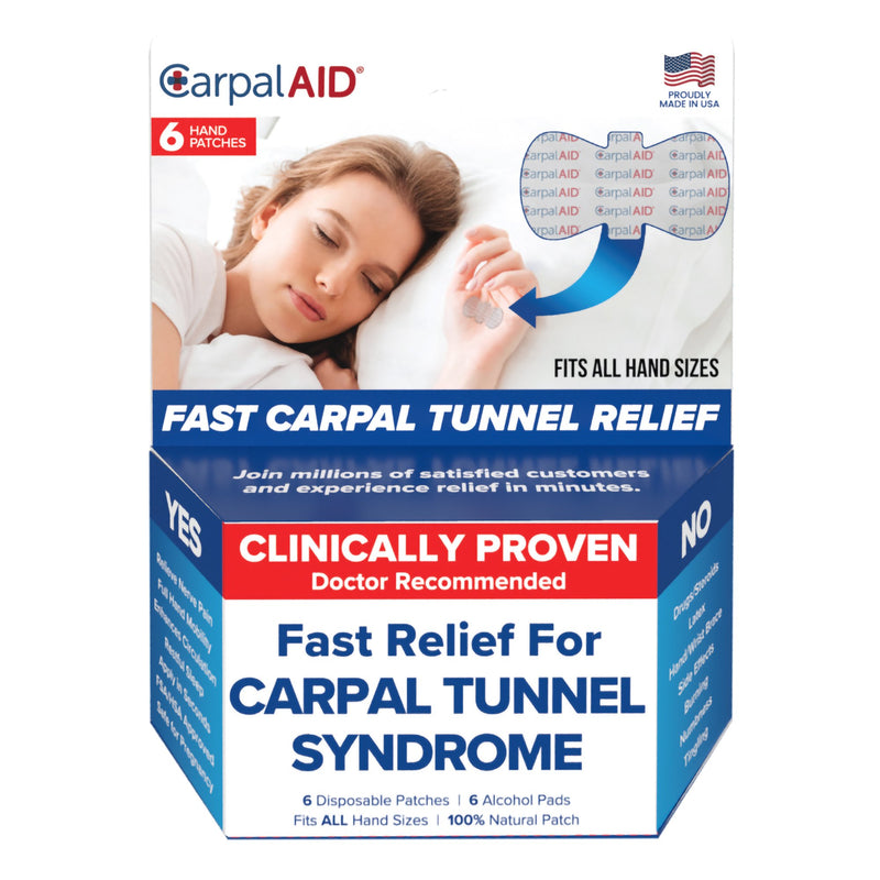 Carpalaid® Patch Hand-Based Carpal Tunnel Support, One Size Fits Most, Sold As 288/Case Carpal Uni6Pk
