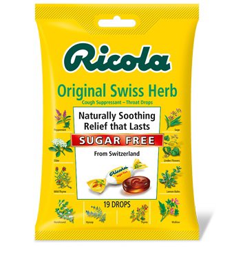 Ricola, Loz Swiss-Herb Sug/Free (19/Bg), Sold As 1/Bag Dot 36602019209