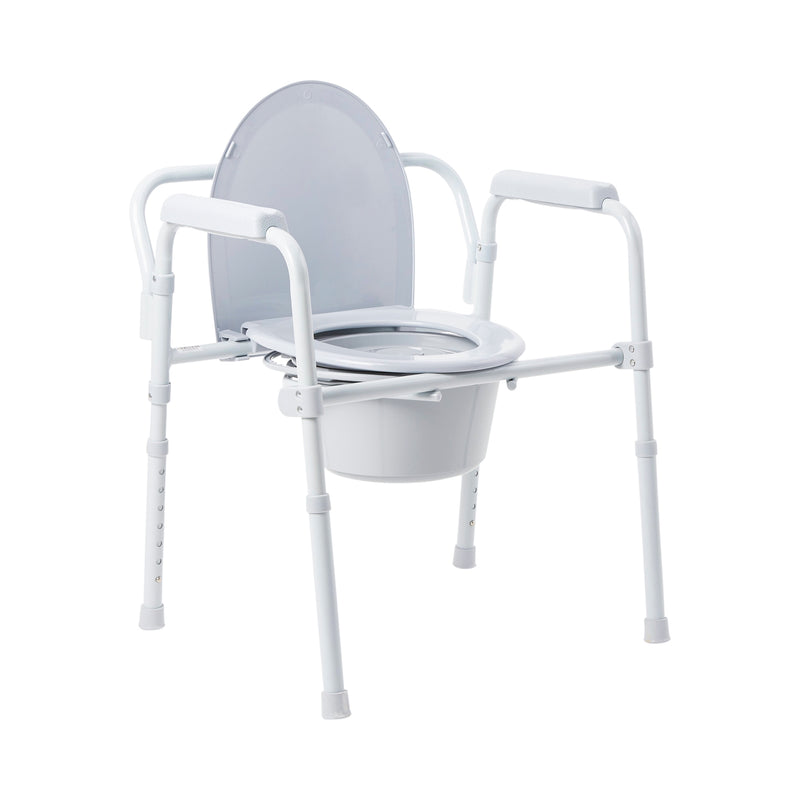Mckesson Folding Fixed Arm Steel Commode Chair, 16-2/3 – 22½ Inch Height, Sold As 1/Case Mckesson 146-11148-4
