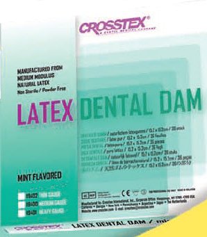 Dam, Dental Dam Grn Mint 5"X5"(52/Bx) Crostx, Sold As 52/Box Sps 19200