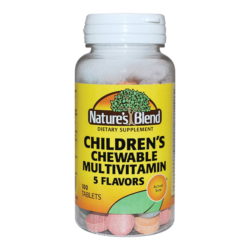 Nature'S Blend Children'S Chewable Multivitamin Tablets 5 Flavors, Sold As 1/Bottle National 54629005001