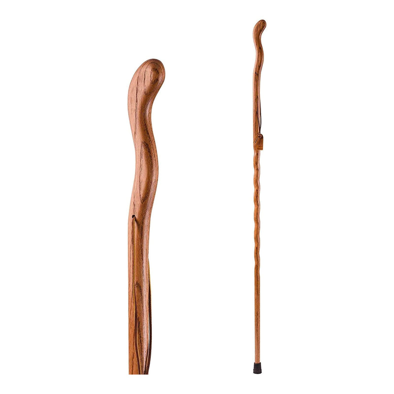 Brazos™ Twisted Oak Ergonomic Fitness Handcrafted Walking Stick, 55-Inch, Tan, Sold As 1/Each Mabis 602-3000-1092