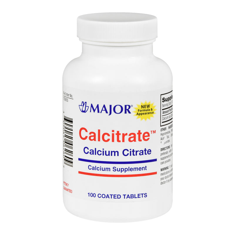 Calcium Citrate, Tab 950Mg (100/Bt), Sold As 1/Bottle Major 80681014000