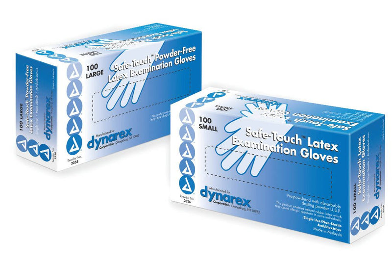 Safe-Touch™ Latex Exam Glove, Medium, Ivory, Sold As 100/Box Dynarex 2337