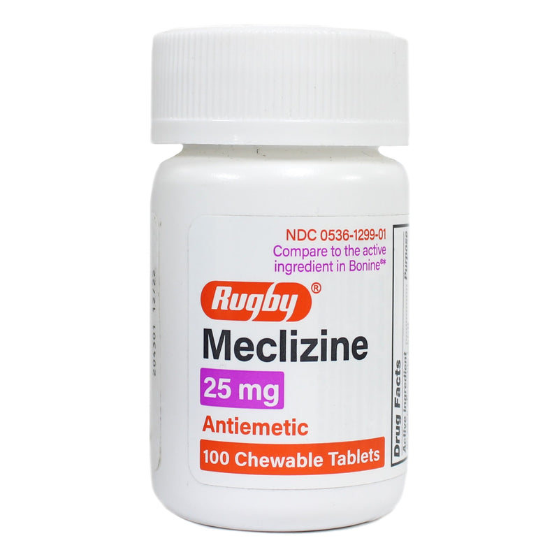 Rugby® Meclizine Chewable Tablets, Sold As 1/Bottle Major 00536129901