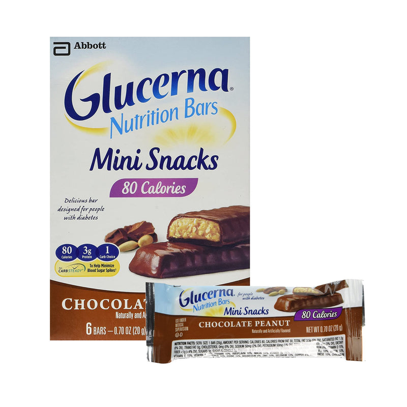 Glucerna® Mini Treats Chocolate Peanut Nutrition Bar, Sold As 6/Carton Abbott 66906