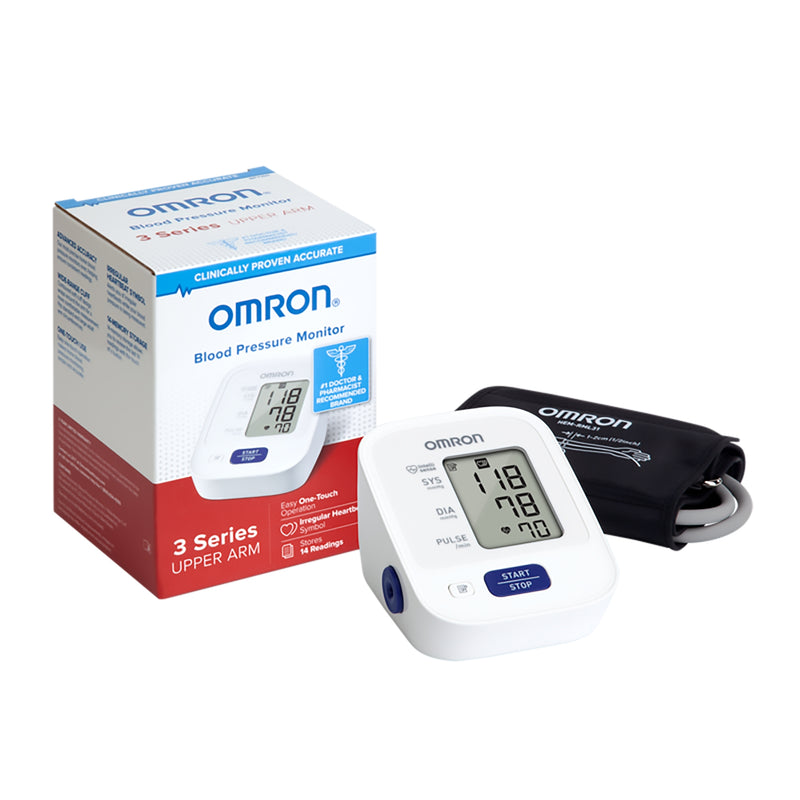 Omron 3 Series Digital Blood Pressure Monitoring Unit 1 Tube, Pocket Size, Handheld, Adult Large Cuff, Sold As 1/Each Omron Bp7100