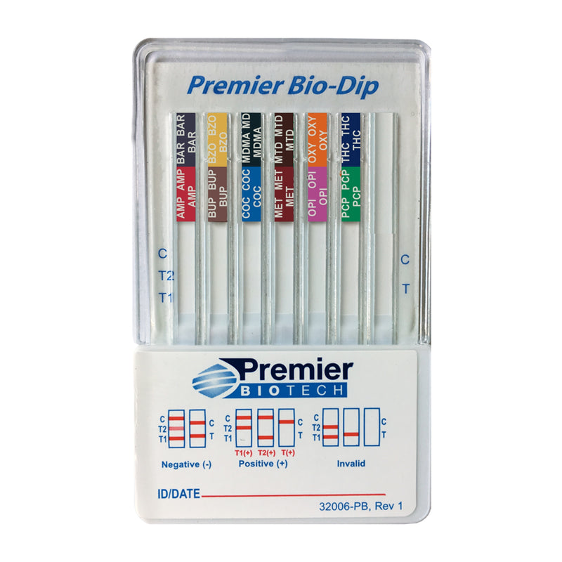 Premier Bio-Dip 12-Drug Panel Drugs Of Abuse Test, Sold As 25/Case Premier Pda-12Cw-Lc