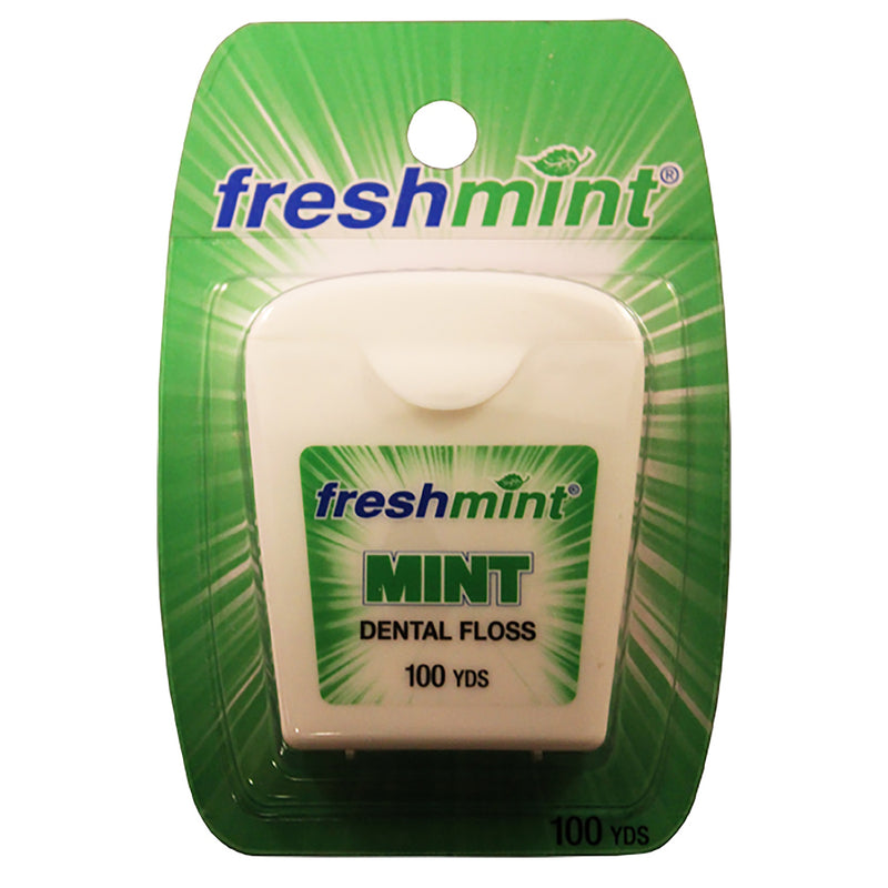 Freshmint® Mint Flavored Waxed Dental Floss, 100 Yds., Sold As 72/Case New Df100