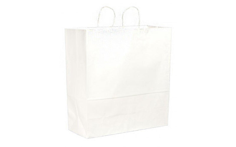 Bag, Paper Shopping Cargo 18X7X18.75 Wht (200/Bx), Sold As 200/Box Rj 86787