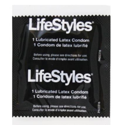 Lifestyles® Tuxedo™ Latex Condom, Sold As 1000/Case Global A6200C