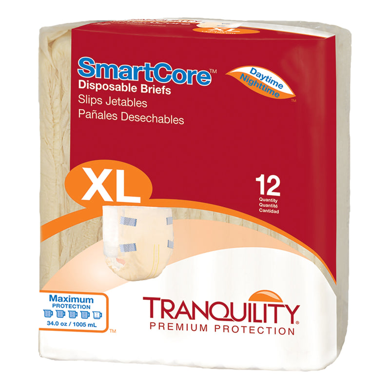 Tranquility Smartcore™ Maximum Protection Incontinence Brief, Extra Large, Sold As 72/Case Principle 2314
