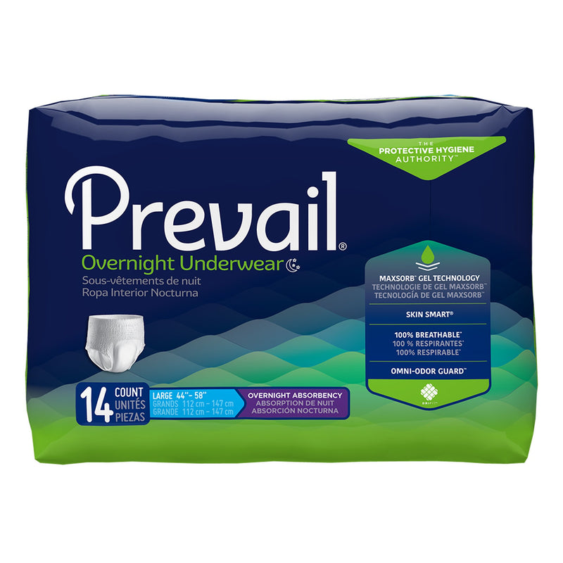 Prevail® Overnight Absorbent Underwear, Large, Sold As 56/Case First Pvx-513