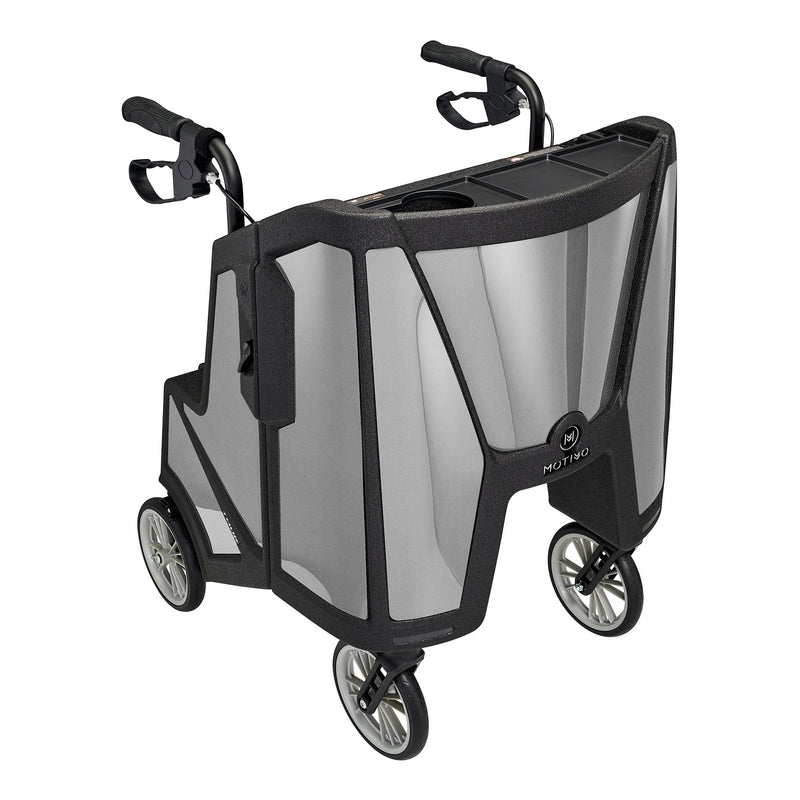 Tour Four-Wheel Rollator, 31 To 37 Inch Handle Height, Pure Silver, Sold As 1/Each Motivo 10003Trps