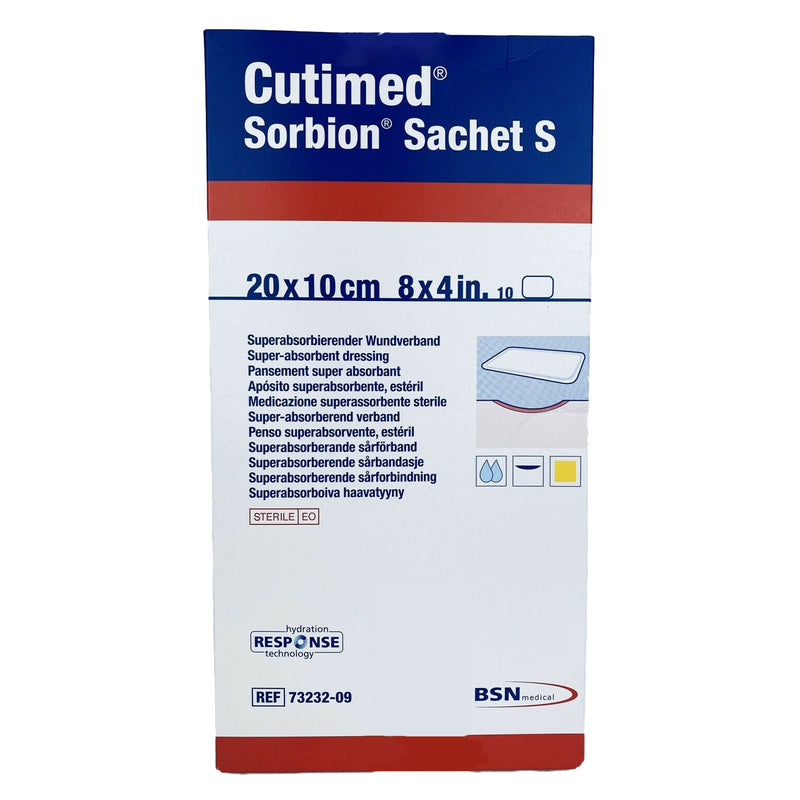 Cutimed® Sorbion® Sachet S Wound Dressing, 4 X 8 Inch, Sold As 10/Box Bsn 7323209
