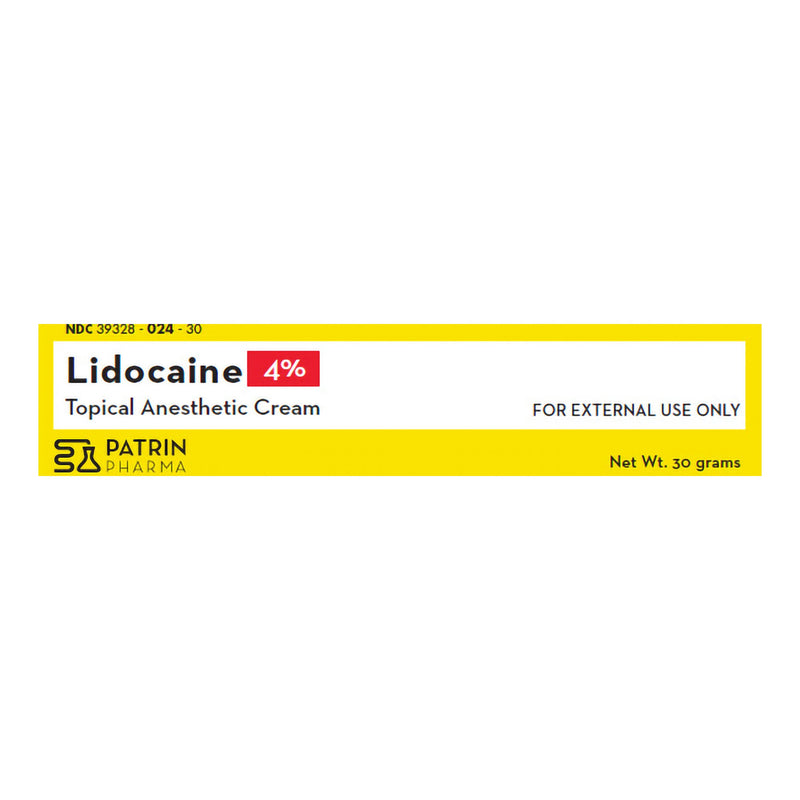 Lidocaine, Crm 4% 30Gm, Sold As 1/Each Patrin 39328002430