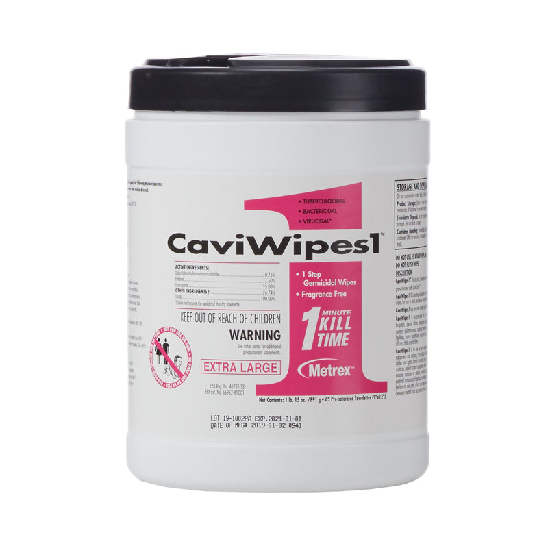 Caviwipes1 Surface Disinfectant, Alcohol Based, Non-Sterile, Disposable, Sold As 780/Case Metrex 13-5150