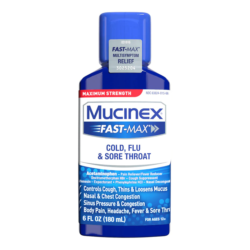 Mucinex® Acetaminophen / Dextromethorphan / Guaifenesin / Phenylephrine Cold And Cough Relief, Sold As 1/Each Reckitt 63824001566