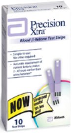 Precision Xtra Blood Ketone Test Strips, Sold As 1/Box Abbott 7074565