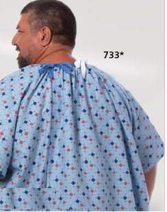 Fashion Seal Uniforms Magna Sized Patient Gown, Diamond Print, Sold As 1/Each Fashion 733-Ns
