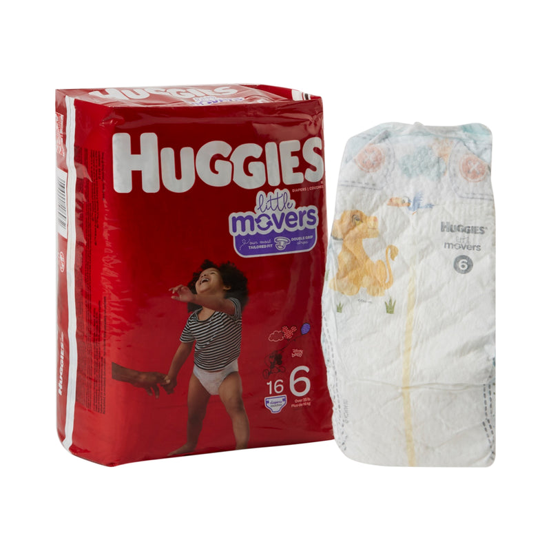 Huggies® Little Movers® Diaper, Size 6, Sold As 64/Case Kimberly 49693