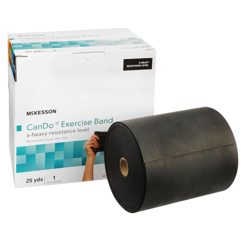 Mckesson Exercise Resistance Band, Black, 5 Inch X 25 Yard, X-Heavy Resistance, Sold As 1/Each Mckesson 169-5635