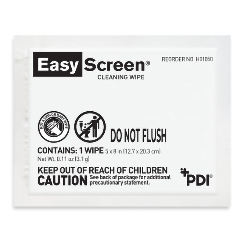 Pdi® Easy Screen™ Cleaning Wipe, Individual Packet, Sold As 50/Box Professional H01050