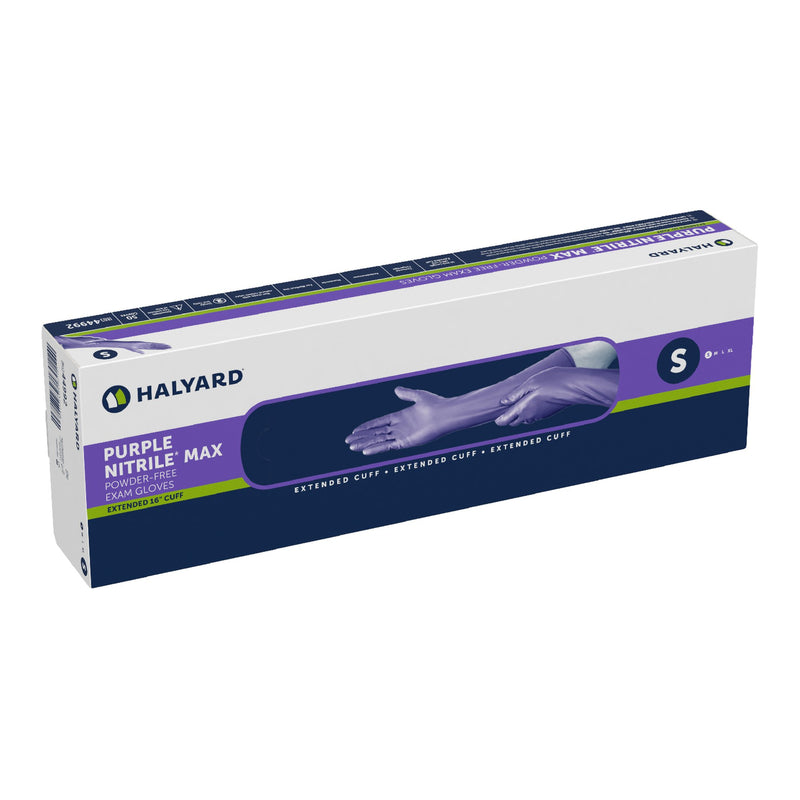 Purple Nitrile Max™ Nitrile Extended Cuff Length Exam Glove, Small, Sold As 400/Case O&M 44992